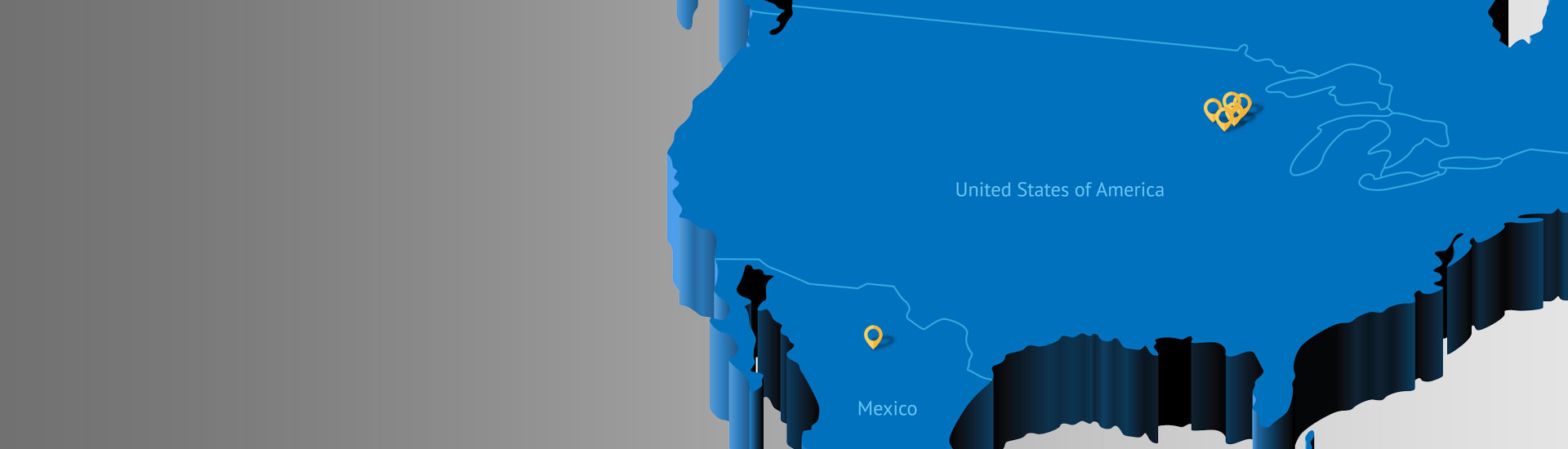 5 North American<br>Locations